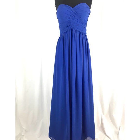 Bill Levkoff Strapless Bridesmaid Dress in Horizon - Picture 1 of 8
